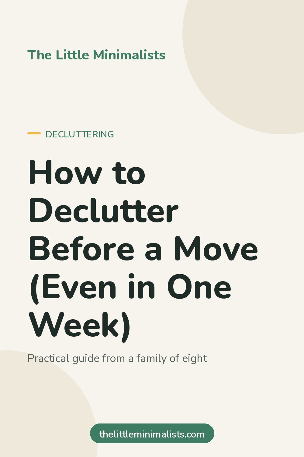 How to Declutter Before a Move (Even in One Week)