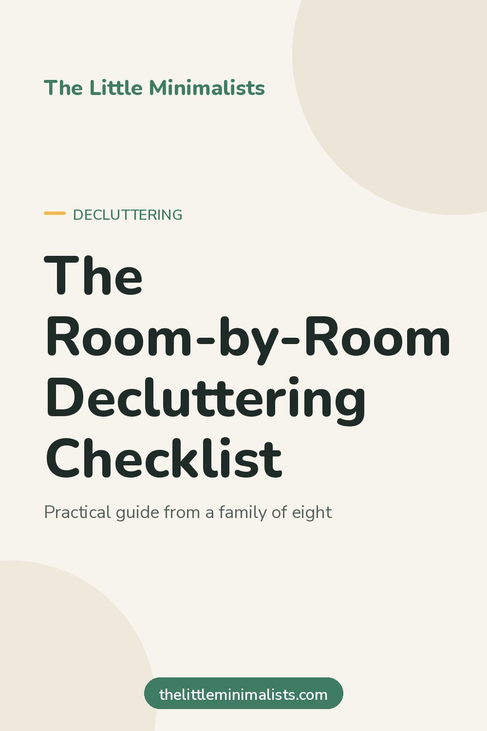 The Room-by-Room Decluttering Checklist
