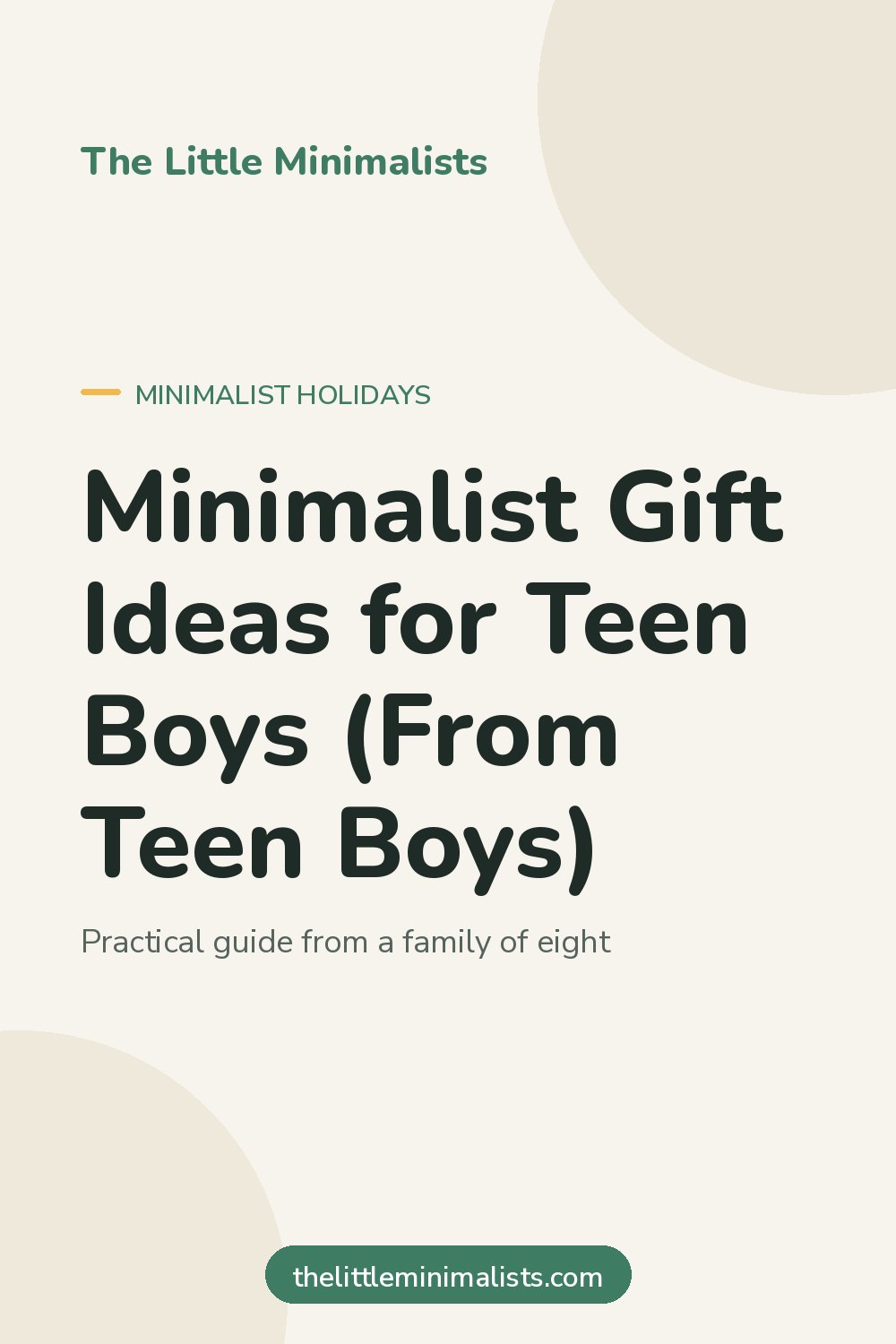 Minimalist Gift Ideas for Teen Boys (From Teen Boys)